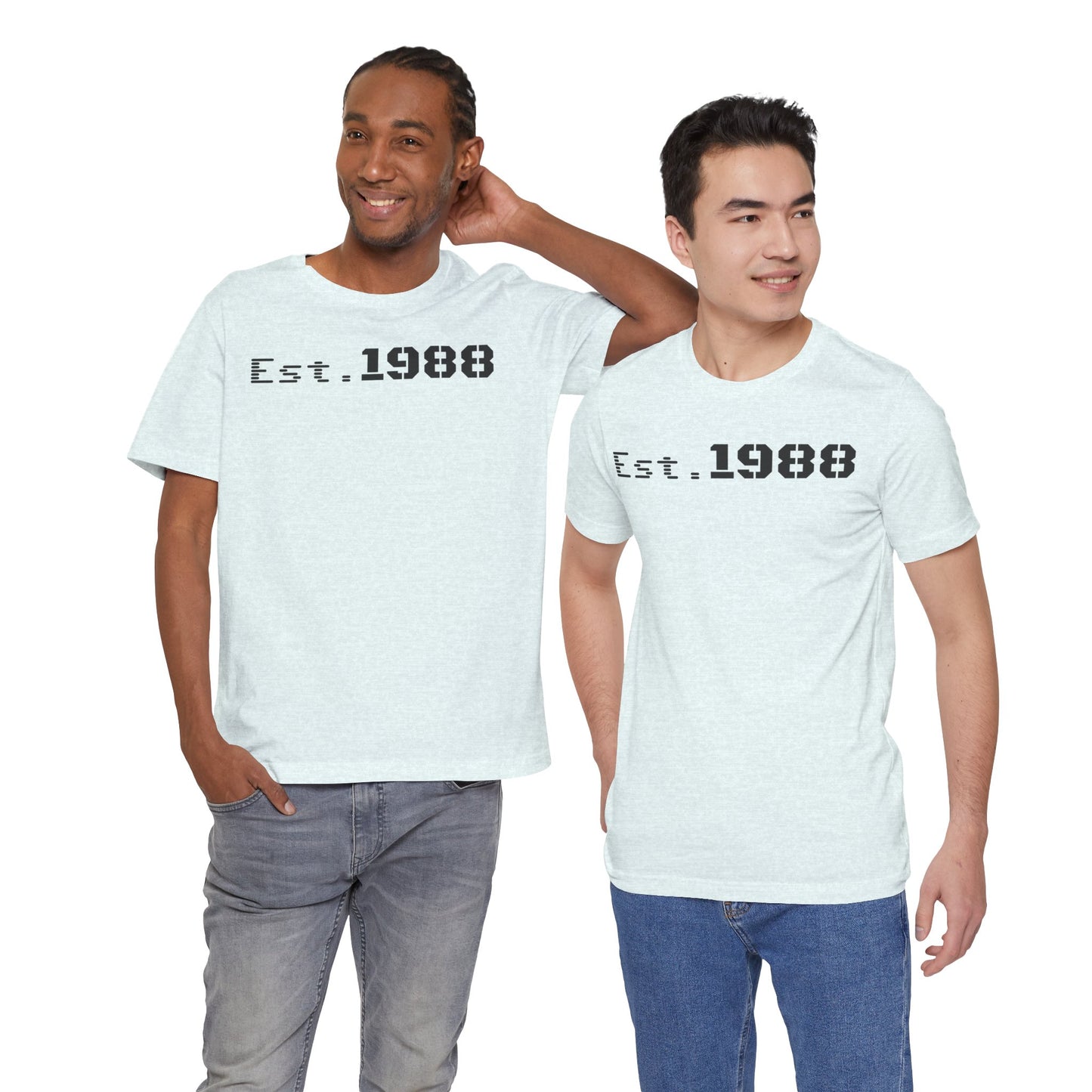 Est. 1988 Unisex Jersey Tee, Vintage Birthday Shirt, Casual Everyday Wear, Gift for Him or Her, Anniversary Celebration Tee