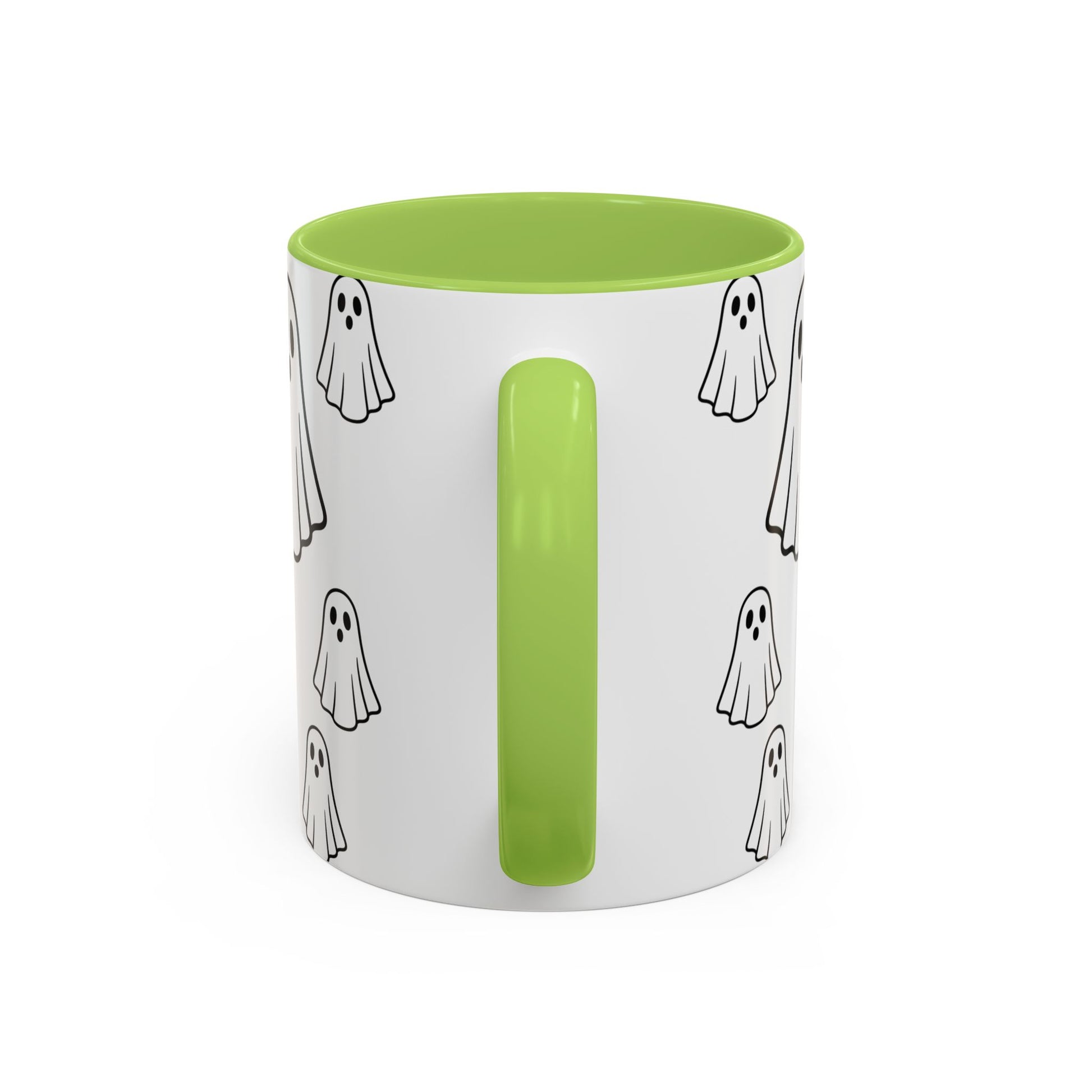 Cute Ghost Accent Coffee Mug, Halloween Mug, Spooky Drinkware, Gift for Ghost Lovers, Seasonal Decor, Unique Coffee Cup - TRV