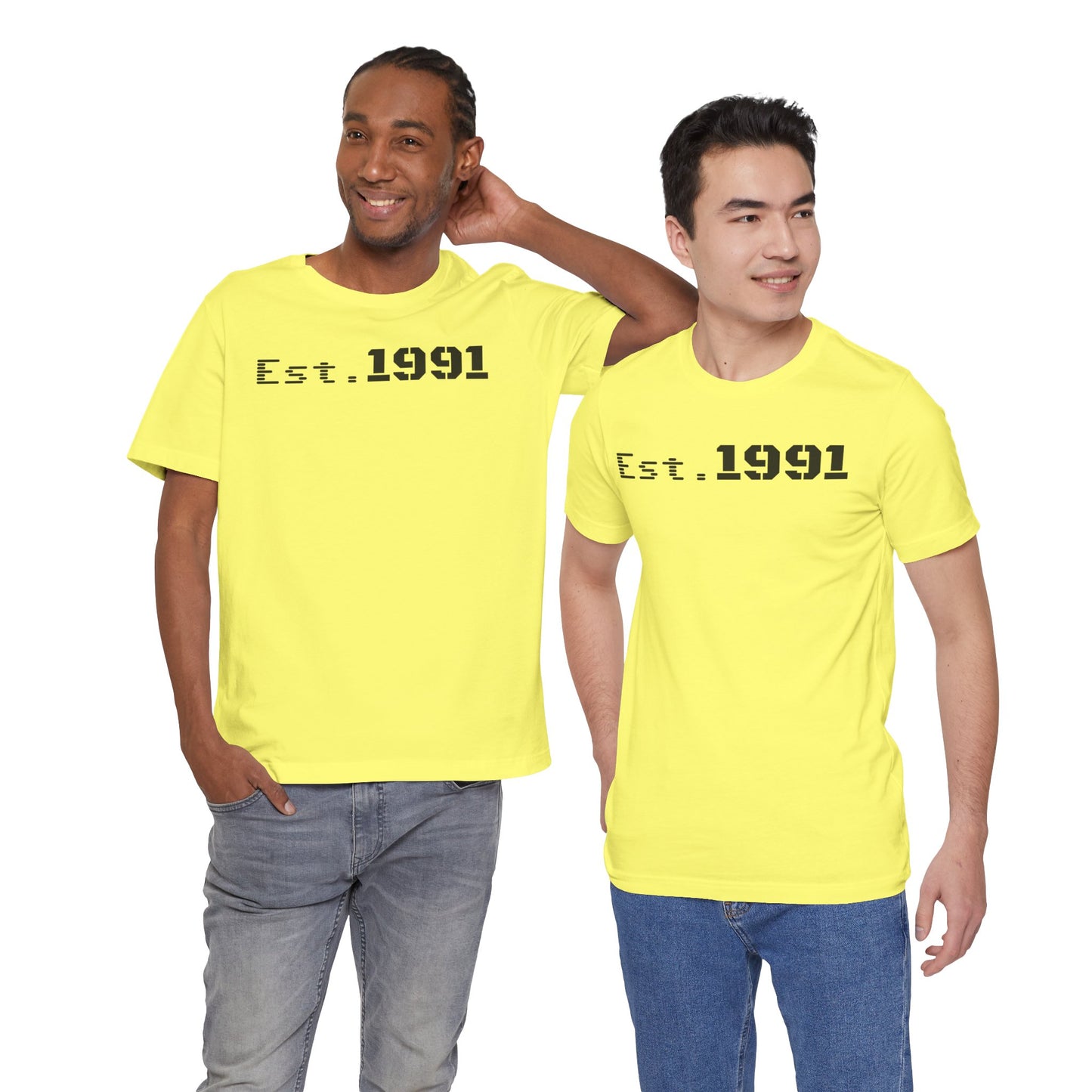 Established 1991 Unisex Jersey Tee | Vintage Anniversary Gift | Casual Wear, Birthday Shirt, Retro Style, Statement Tee, Gift for Him/Her - TRV