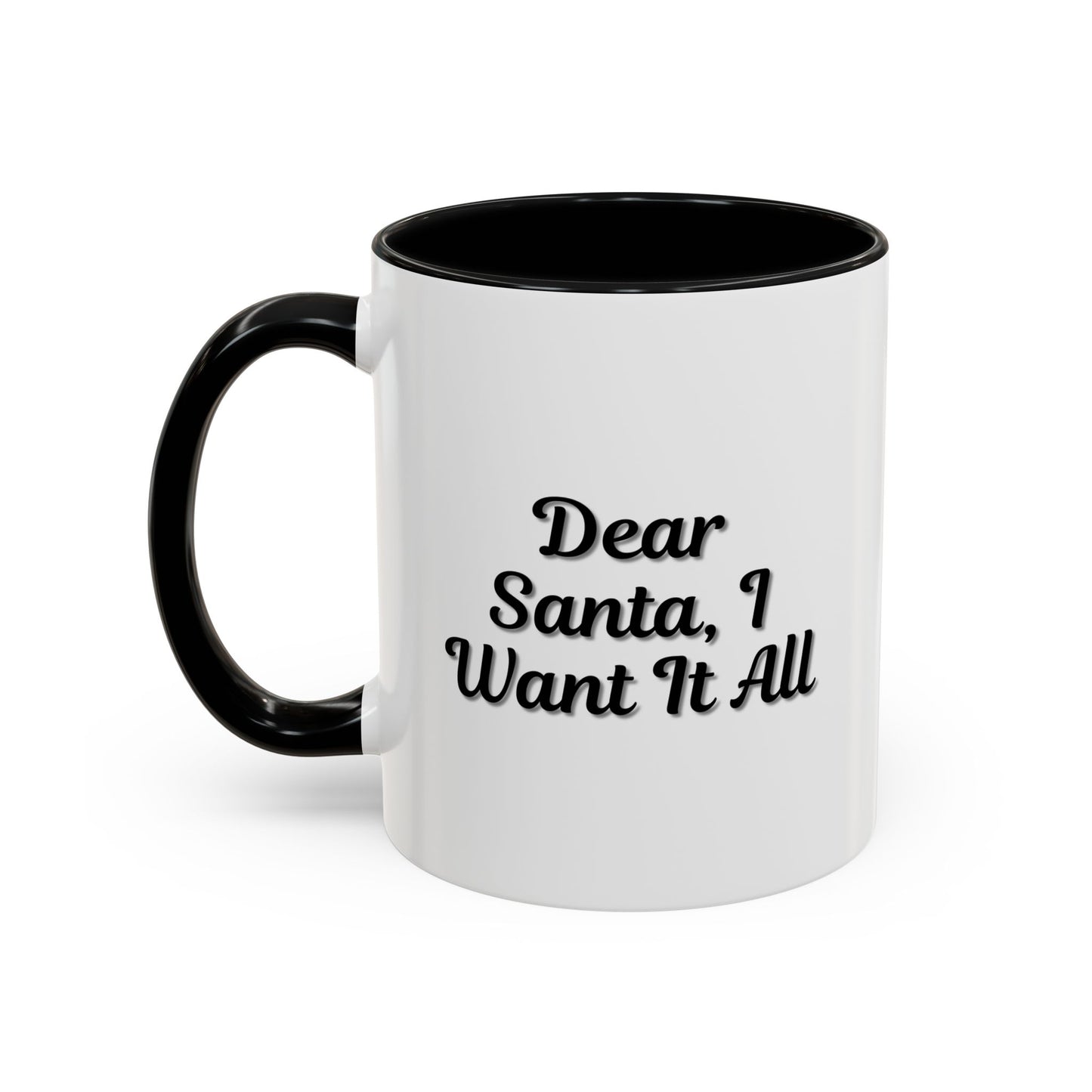 Dear Santa Accent Coffee Mug - Fun Holiday Mug for Christmas Enthusiasts