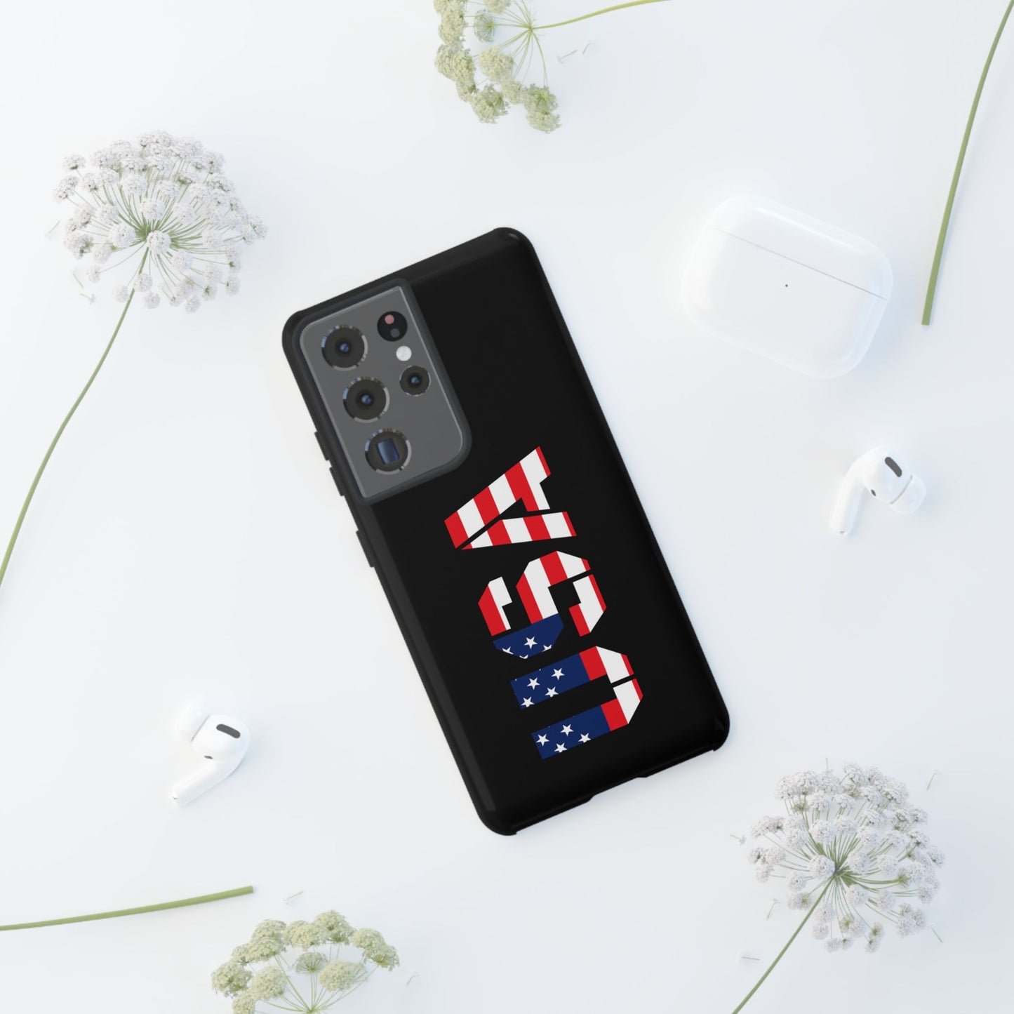 USA Flag Phone Case, Tough Phone Cover, Patriotic Gift, Independence Day Accessory, American Pride Mobile Case - TRV
