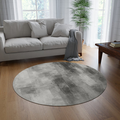 Modern Round Rug, Chic Home Decor, Living Room Accent, Bedroom Flooring, Stylish Area Rug, Minimalist Design - TRV