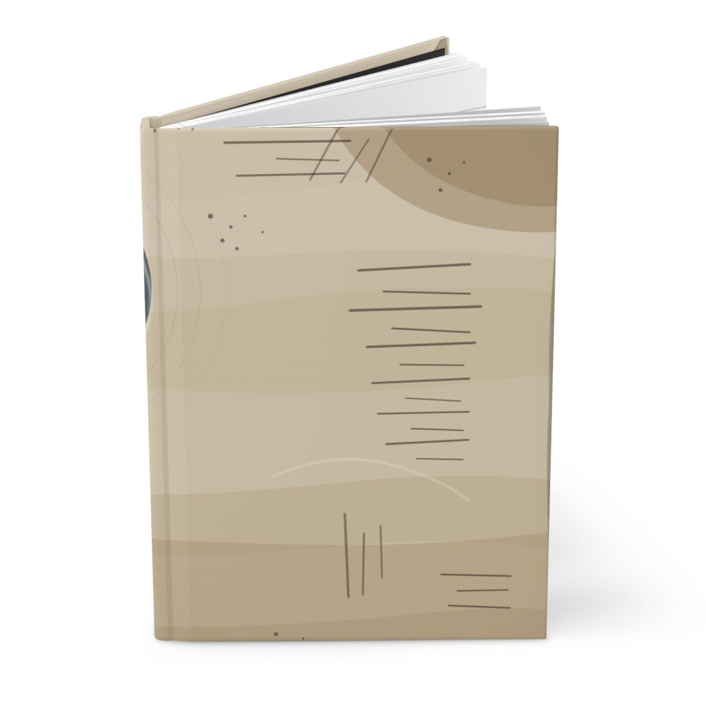 Abstract Neutral Circles Hardcover Journal | Matte Art Notebook - TRV