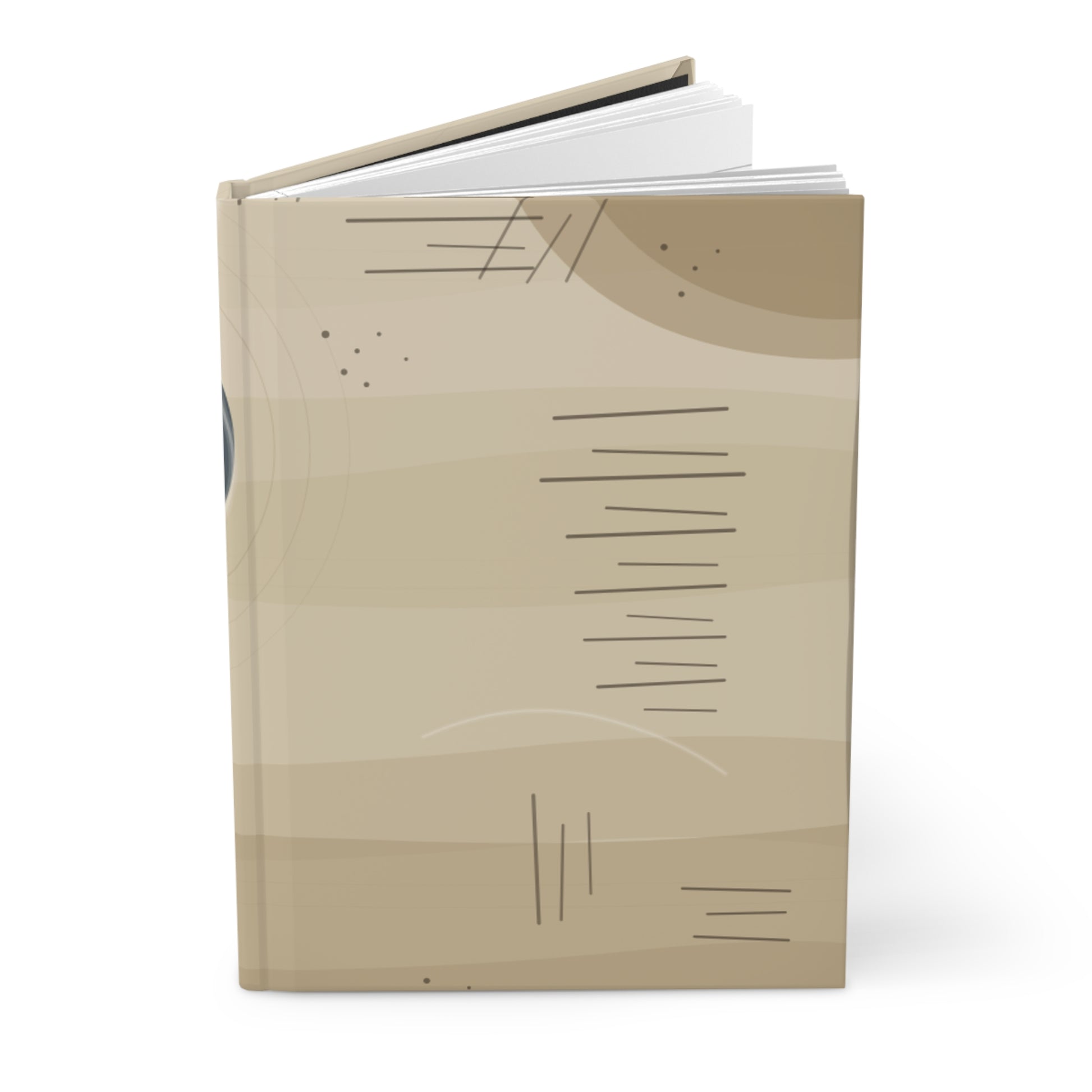Abstract Neutral Circles Hardcover Journal | Matte Art Notebook - TRV