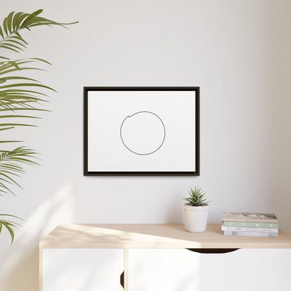 Minimal Circle Line Matte Canvas Framed | Modern Abstract Wall Art