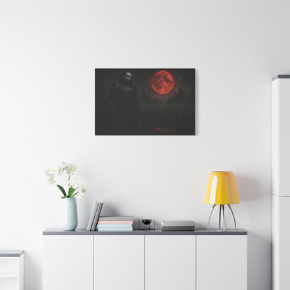Dracula Canvas Art: Gothic Vampire with Blood Moon, Fantasy Wall Decor, Dark Aesthetic Print, Horror Art, Halloween, Gothic Home Decor - TRV