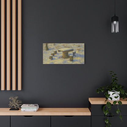Matte Canvas Wall Art, Rustic Outdoor Scene, Nature Decor, Home Wall Décor, Cozy Cabin Vibe, Perfect for Gift Giving - TRV
