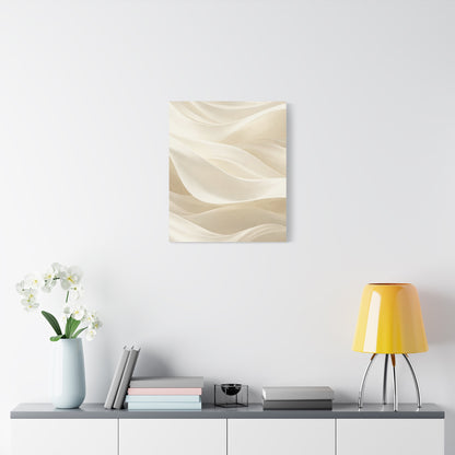 Neutral Abstract Wave Art Matte Canvas