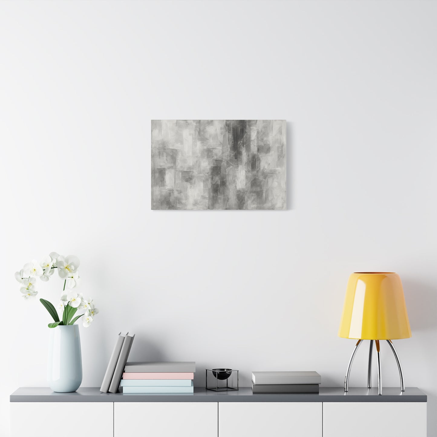 Abstract Grey Canvas Wall Art, Modern Home Decor, Minimalist Artwork, Living Room Accent, Contemporary Art Piece - TRV