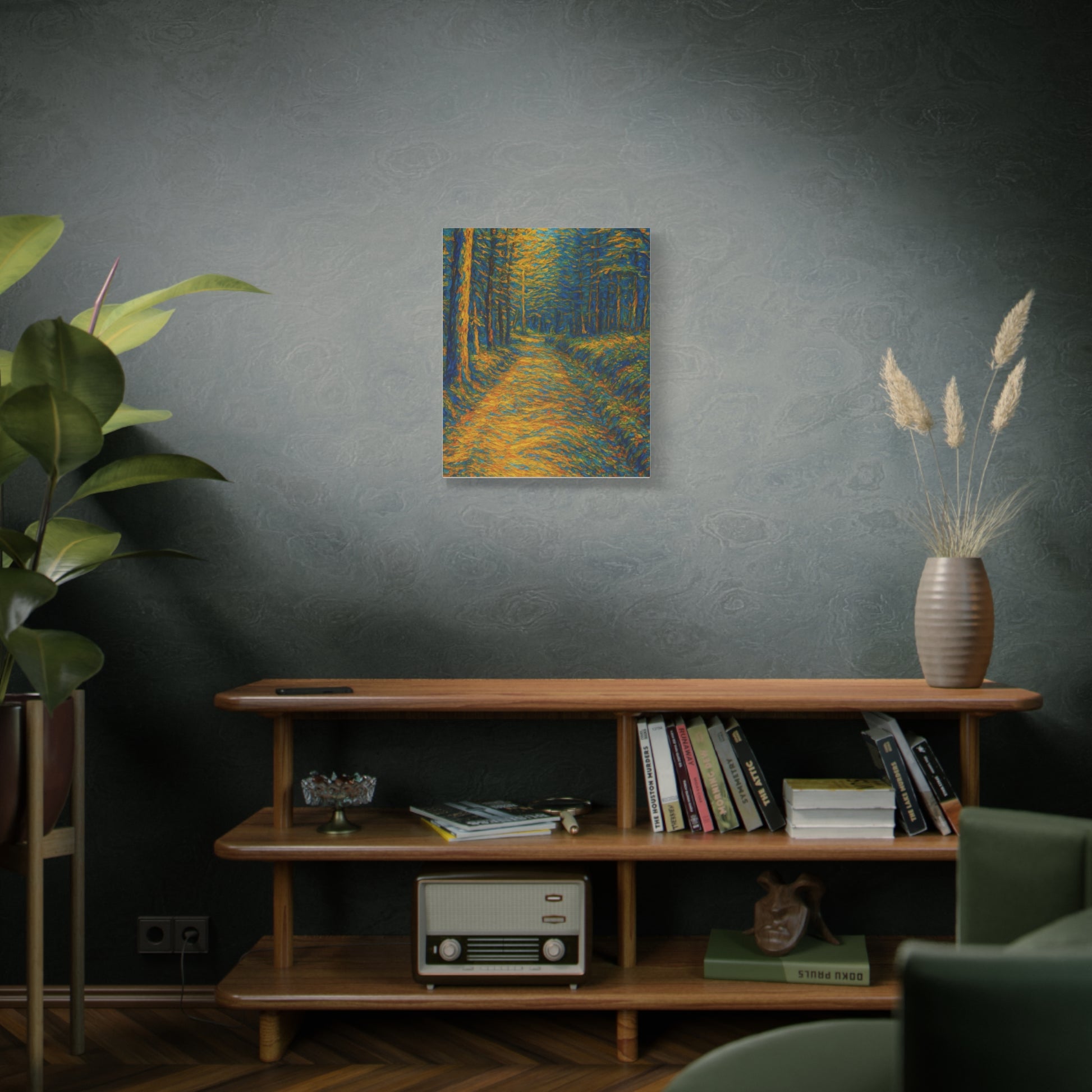 Van Gogh Style Forest Canvas Art | Nature Wall Decor, Home Office Accent, Gift for Nature Lovers, Gallery Wrapped, Living Room Wall Art - TRV