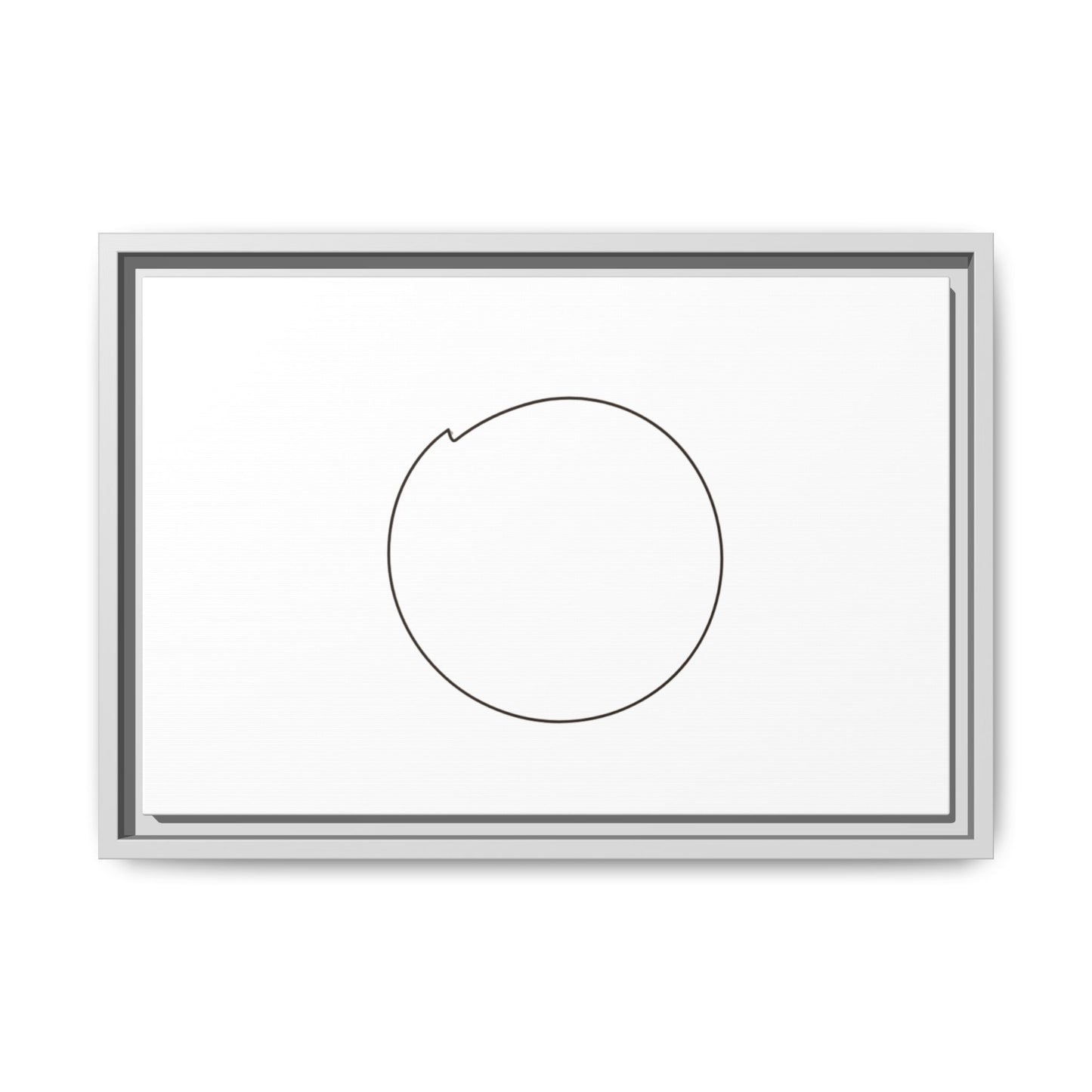 Minimal Circle Line Matte Canvas Framed | Modern Abstract Wall Art