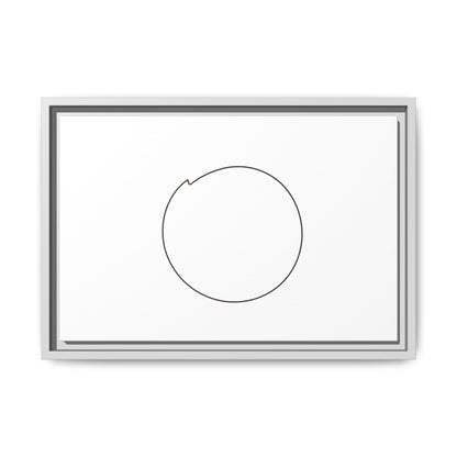 Minimal Circle Line Matte Canvas Framed | Modern Abstract Wall Art