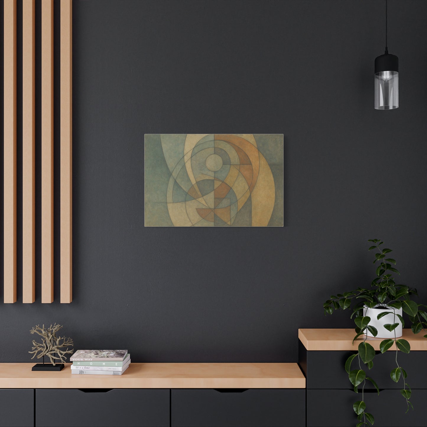Abstract Geometric Circles Matte Canvas - TRV
