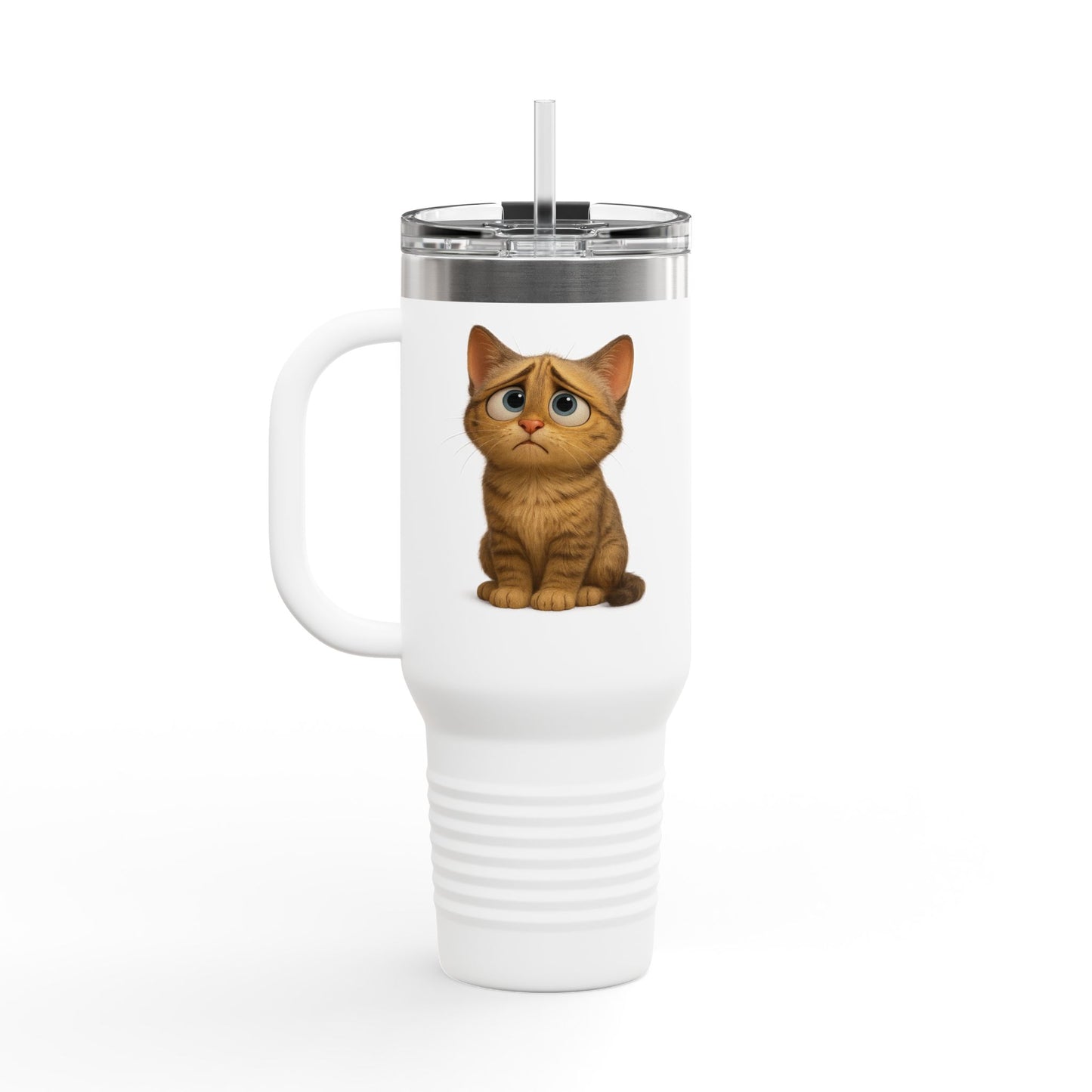 Cute Cat Insulated Travel Mug, 40oz - Perfect for Pet Lovers, Gifts for Cat Owners, Travel Accessories, Cute Drinkware, Animal Lovers - TRV
