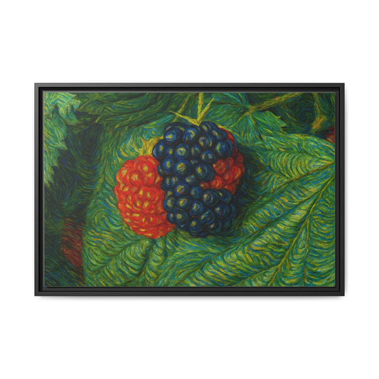 Van Gogh Style Blackberry Canvas Art, Framed Wall Decor, Botanical Print, Summer Home Decor, Gift for Garden Lovers - TRV