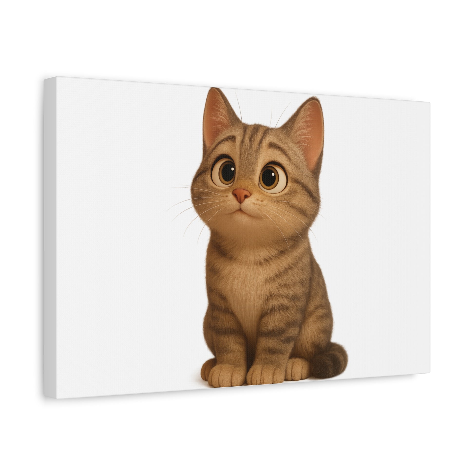 Adorable Cat Canvas Art, Cute Cat Wall Decor, Pet Lover Gift, Nursery Wall Art, Animal Print, Modern Home Decor - TRV