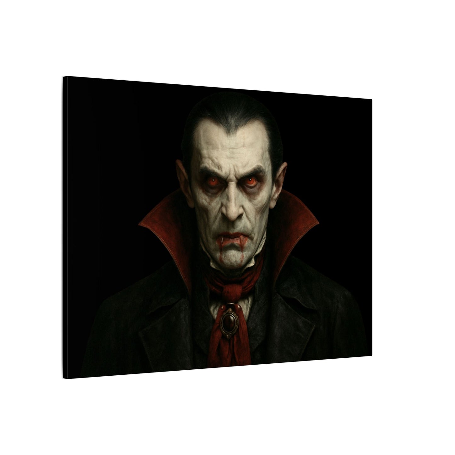 Vampire Portrait Canvas Wall Art – Gothic Dracula Print on Canvas