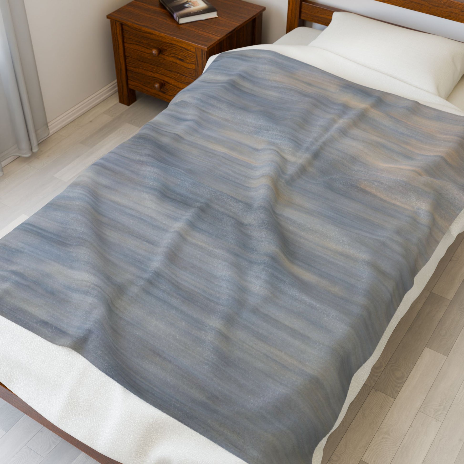 Cozy Velveteen Plush Blanket - Soft Textured Throw for Relaxation & Comfort - TRV
