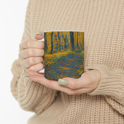 Ceramic Mug - Autumn Forest, Cozy Drinks, Hot Beverages, Nature Lovers Gift, Fall Decor - TRV