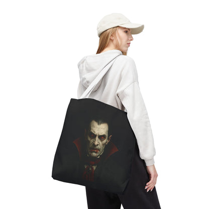 Vampire Haunted Tote Bag, Spooky Shopping Bag, Halloween Accessory, Gothic Style Handbag, Perfect for Halloween Parties, Unisex Tote - TRV