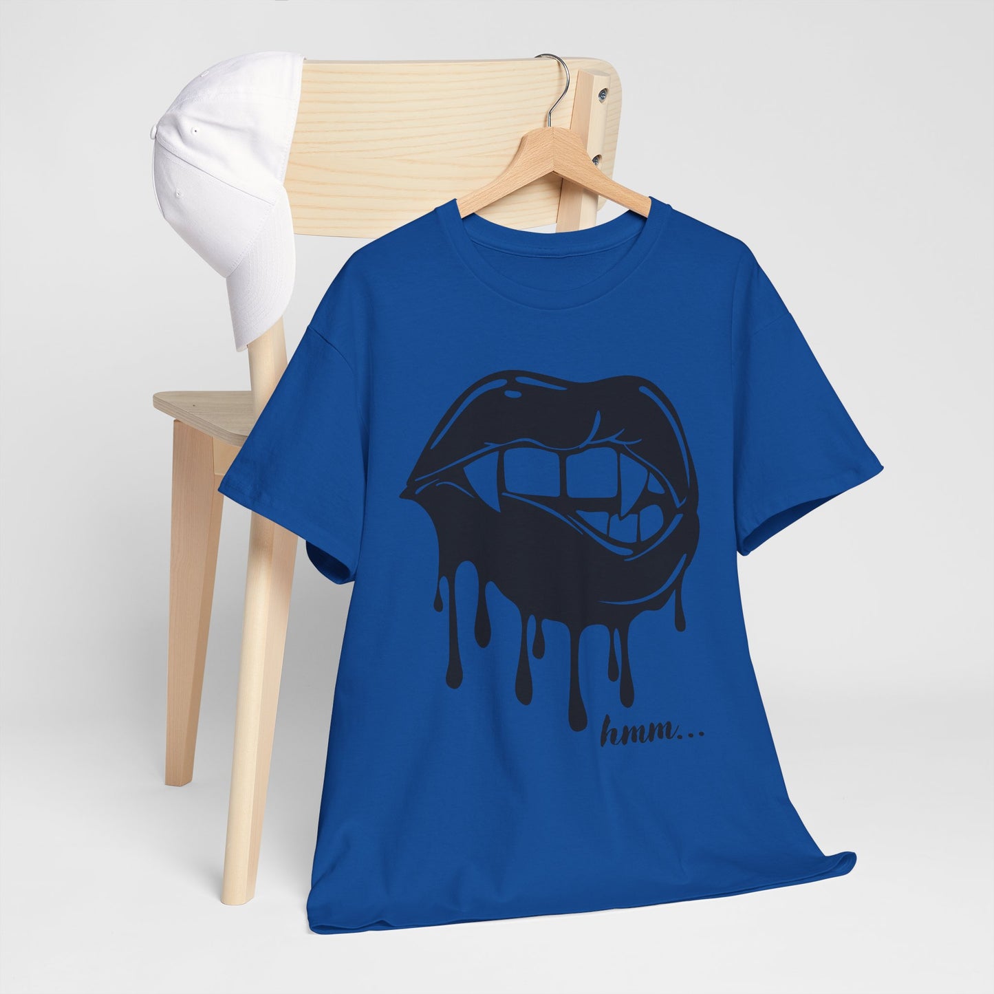 Edgy Graphic Tee - Dripping Lips Design - Unisex Heavy Cotton Tee