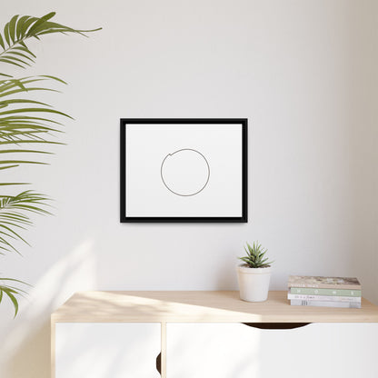 Minimal Circle Line Matte Canvas Framed | Modern Abstract Wall Art