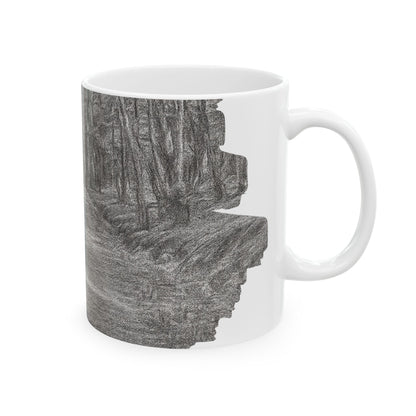 Nature-Inspired Abstract Ceramic Mug | Forest Path Design | Cozy Gift for Coffee Lovers | Home Decor | Nature Lover's Mug - TRV