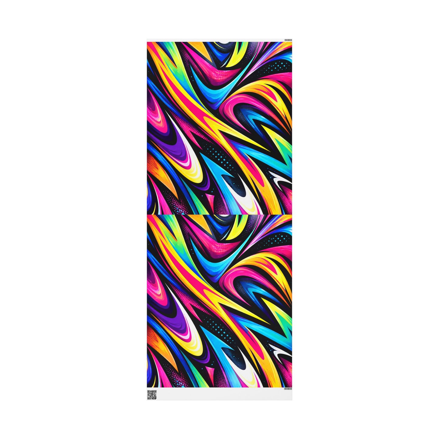 Vibrant Rainbow Swirl Wrapping Paper Roll — Abstract Colorful Gift Wrap