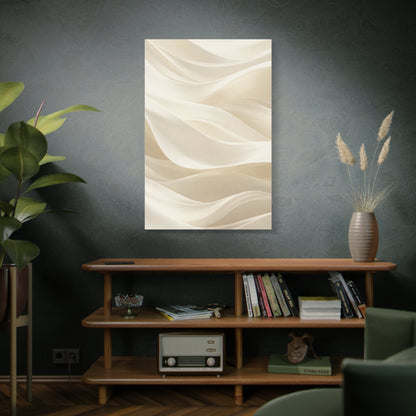 Neutral Abstract Wave Art Matte Canvas