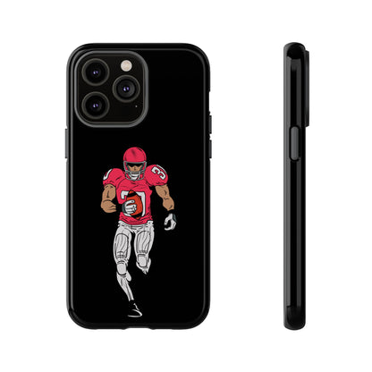 Football Player Tough Phone Case – Protective Black Sports iPhone Case