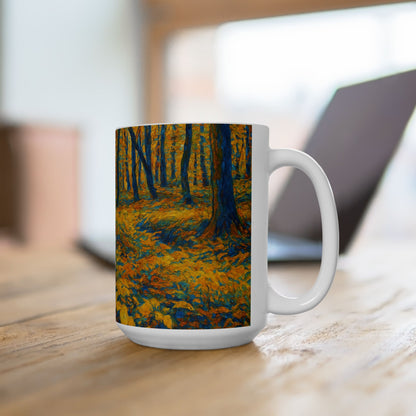 Ceramic Mug - Autumn Forest, Cozy Drinks, Hot Beverages, Nature Lovers Gift, Fall Decor - TRV