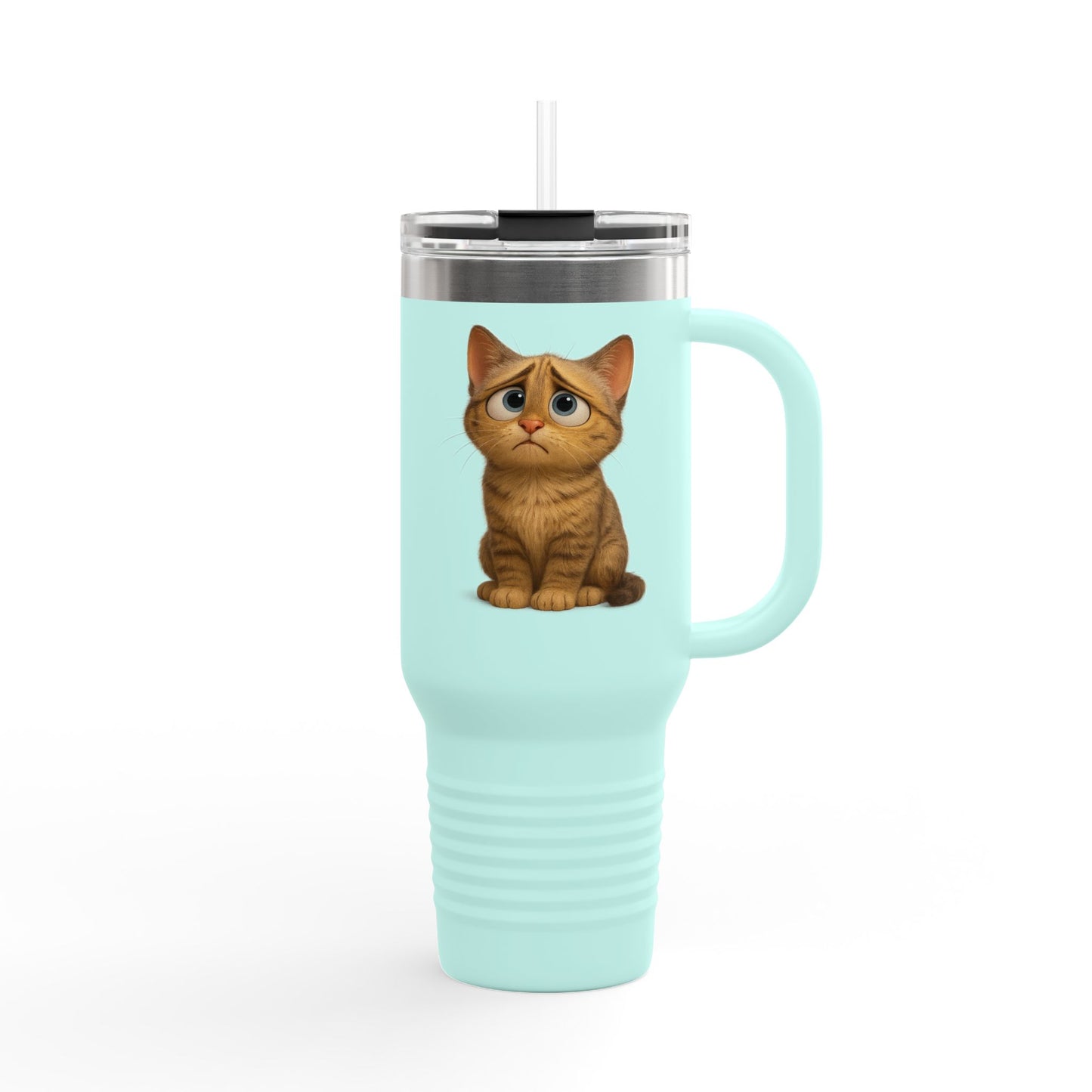 Cute Cat Insulated Travel Mug, 40oz - Perfect for Pet Lovers, Gifts for Cat Owners, Travel Accessories, Cute Drinkware, Animal Lovers - TRV