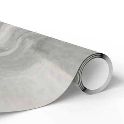 Gray Marble Wrapping Paper Roll — Neutral Watercolor Gift Wrap for Weddings, Birthdays & Minimalist Packaging