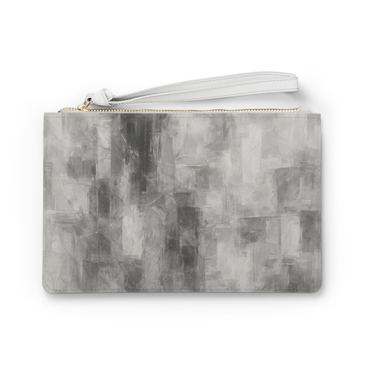 Chic Grey Abstract Clutch Bag - Stylish Evening Purse, Everyday Organizer, Minimalist Accessory, Wedding Clutch, Fashion Statement - TRV