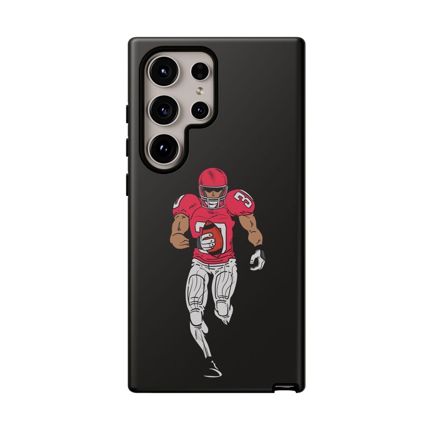 Football Player Tough Phone Case – Protective Black Sports iPhone Case