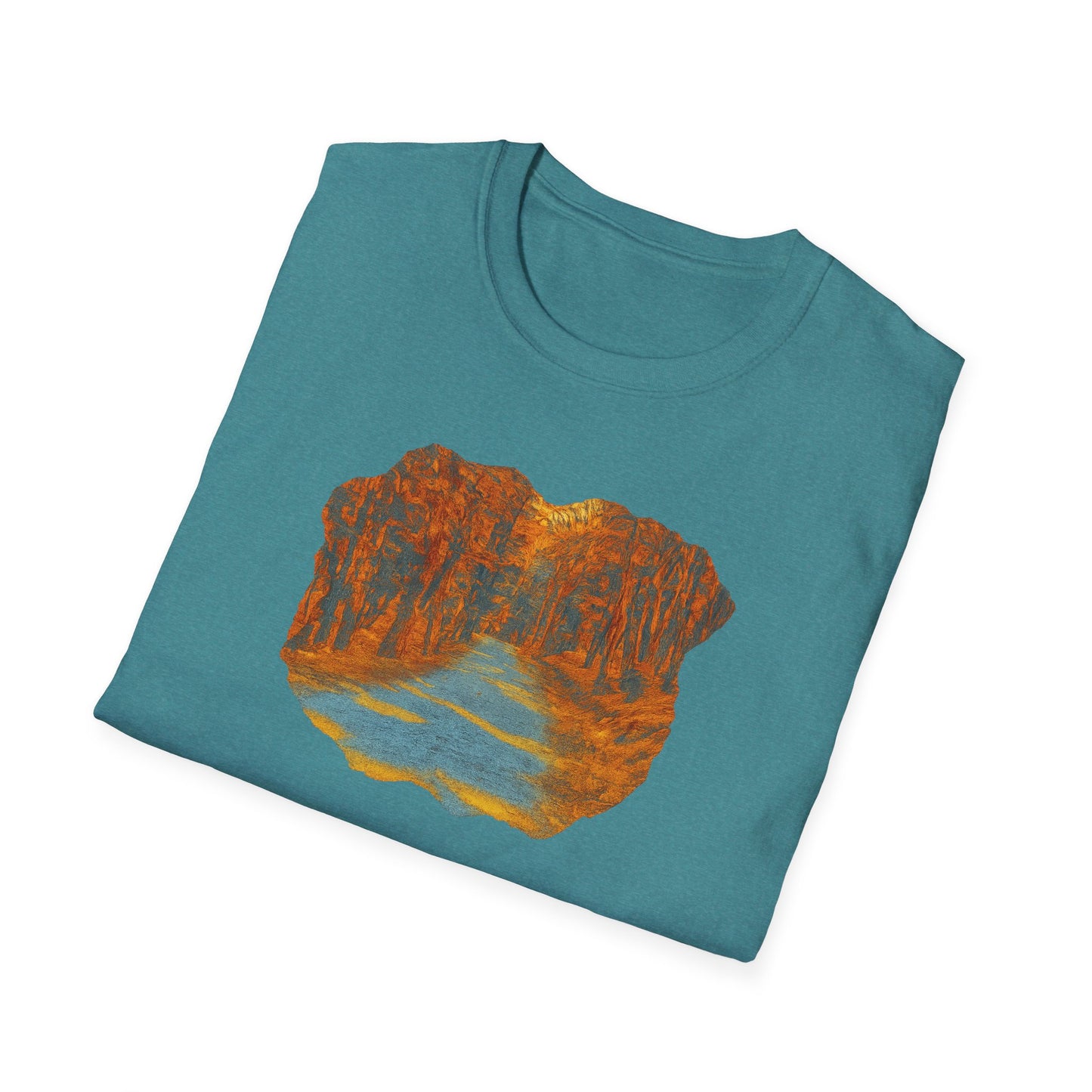 Nature-Inspired Unisex Softstyle T-Shirt, Outdoor Lover Gift, Casual Wear, Ideal for Hiking, Nature Trips, Unique Graphic Tee - TRV