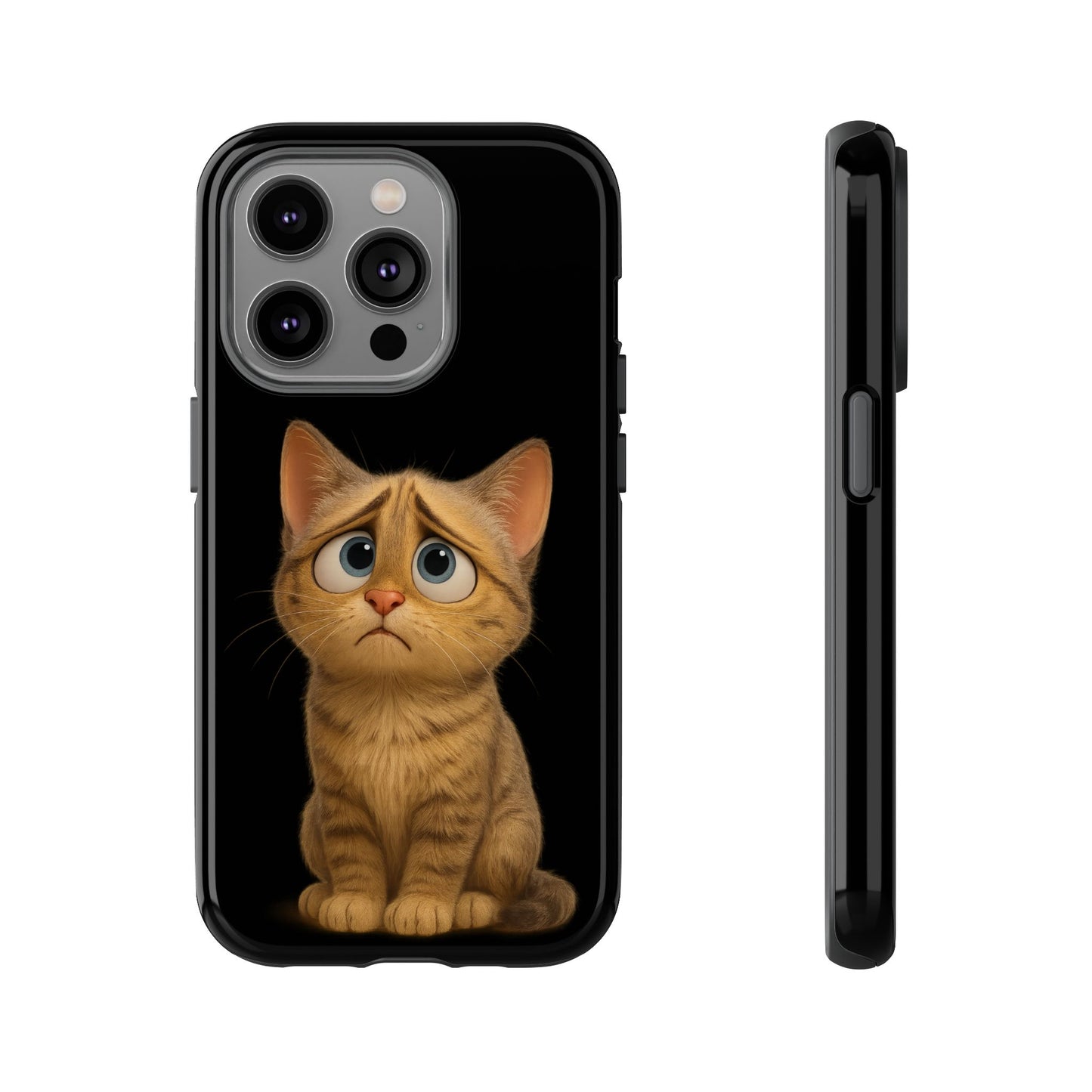 Cute Cat Phone Case, Adorable Kitty Cover, Pet Lover Gift, Unique Animal Design, Customizable Mobile Case - TRV