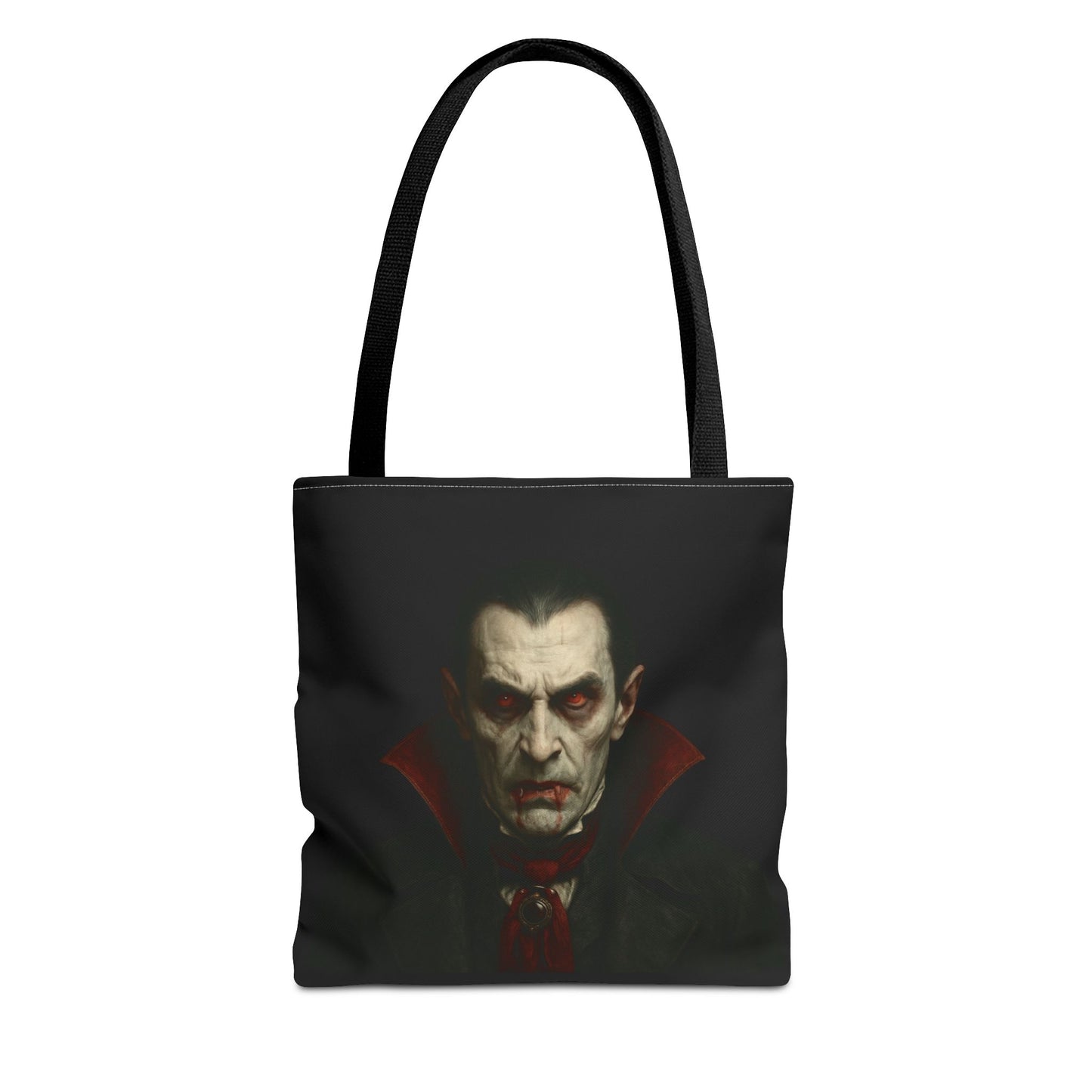 Vampire Haunted Tote Bag, Spooky Shopping Bag, Halloween Accessory, Gothic Style Handbag, Perfect for Halloween Parties, Unisex Tote - TRV