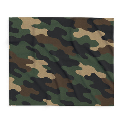 Camouflage Arctic Fleece Blanket for Cozy Comfort, Tactical Gift, Camping Blanket, Home Decor, Outdoor Adventures