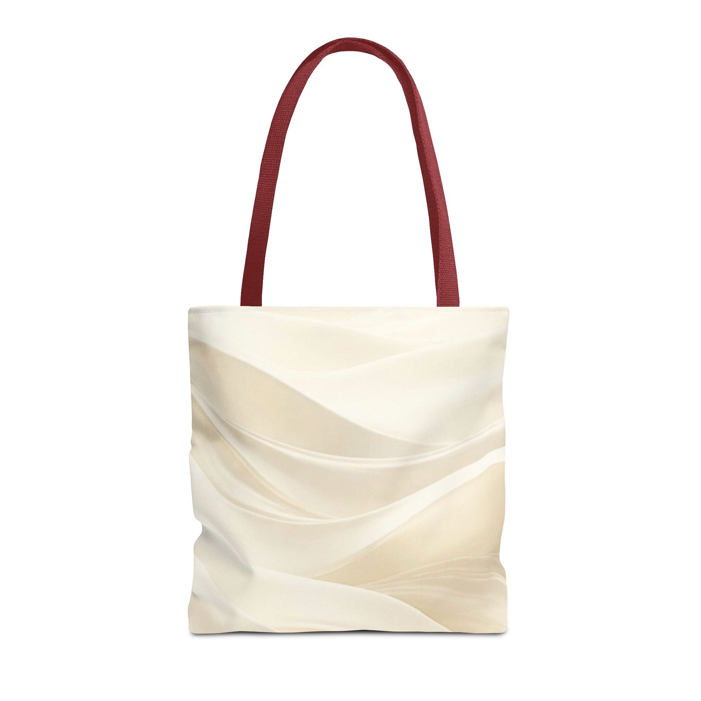 Cream Abstract Waves Tote Bag | Neutral Swirl Pattern