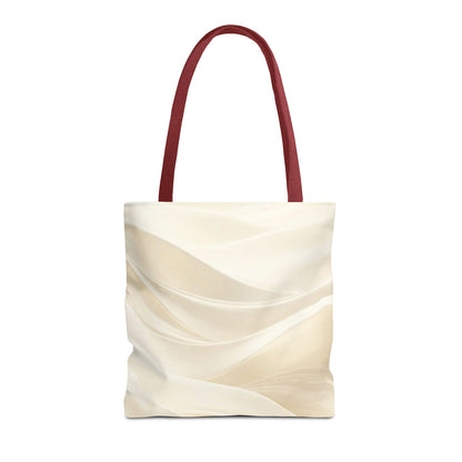 Cream Abstract Waves Tote Bag | Neutral Swirl Pattern