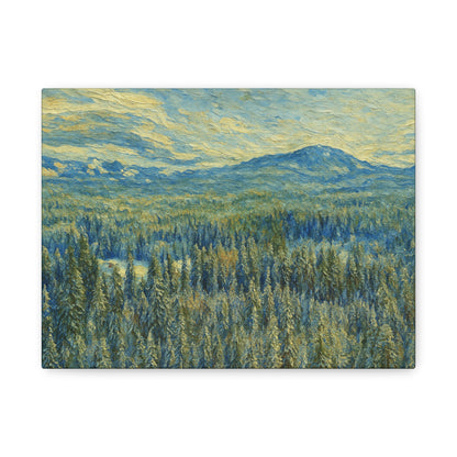Scenic Landscape Canvas Print, Rustic Home Decor, Wall Art for Nature Lovers, Gift for Art Enthusiasts, Serene Forest Artwork - TRV