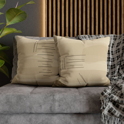 Neutral Abstract Brushstroke Pillowcase | Square Decorative Pillowcase - TRV
