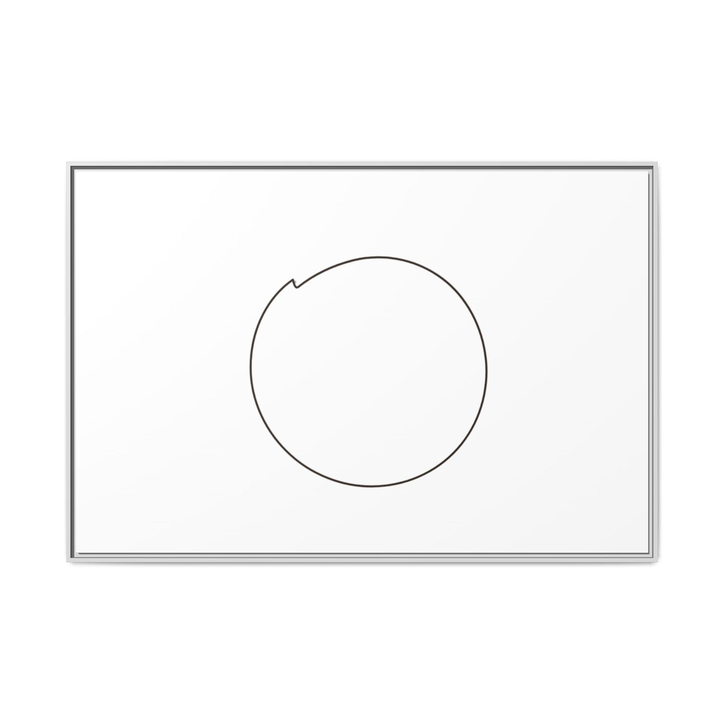 Minimal Circle Line Matte Canvas Framed | Modern Abstract Wall Art
