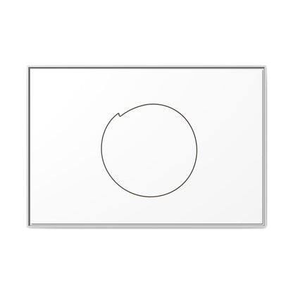 Minimal Circle Line Matte Canvas Framed | Modern Abstract Wall Art