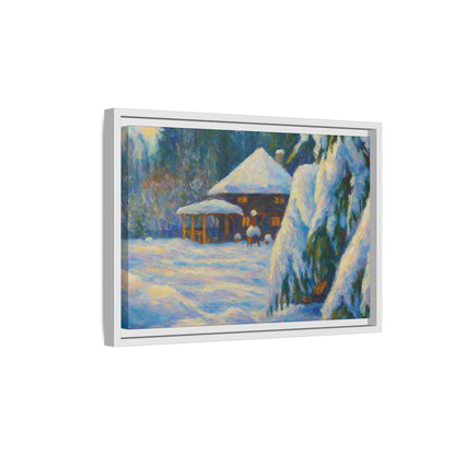 Canvas Art, Winter Scene Home Decor, Seasonal Gift for Art Lovers, Holidays Wall Art, Framed Painting, Matte Print - TRV