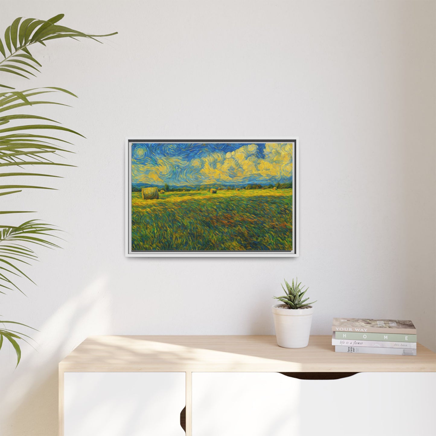 Landscape Matte Canvas, Framed (Multi-color) - TRV