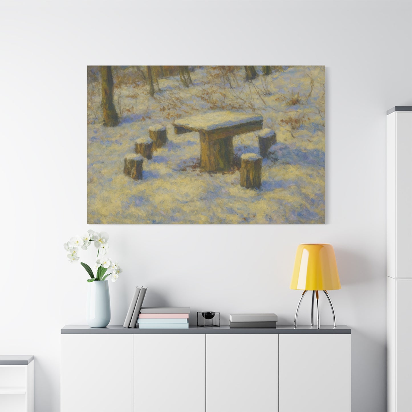Matte Canvas Wall Art, Rustic Outdoor Scene, Nature Decor, Home Wall Décor, Cozy Cabin Vibe, Perfect for Gift Giving - TRV