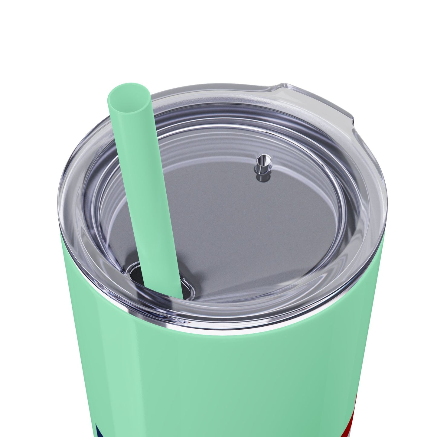 Skinny Tumbler — USA Flag 20oz Straw Tumbler (Patriotic Travel Cup)