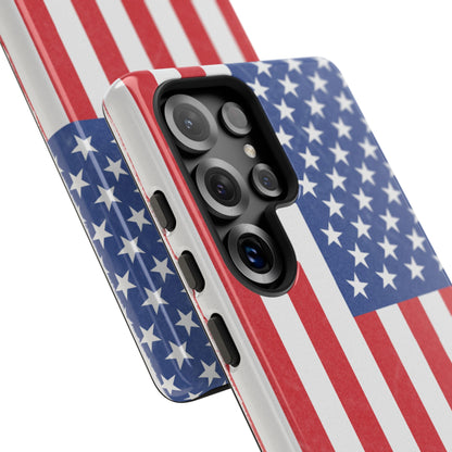 Patriotic Phone Case - Tough Cases for Veterans, USA Lovers, Independence Day, Memorial Day, Flag Design - TRV